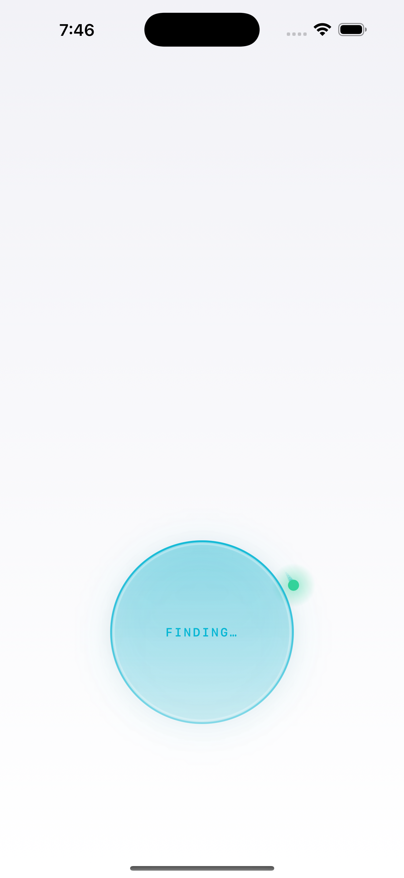 Finding location — animated orbit